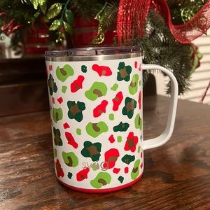Swig Christmas Cheetah Print Coffee Mug
